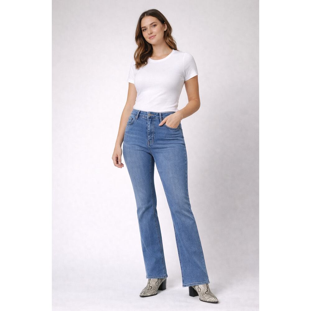Old Navy Extra High Rise Kicker Bootcut Jeans Women’s 6 Blue Heritage Western